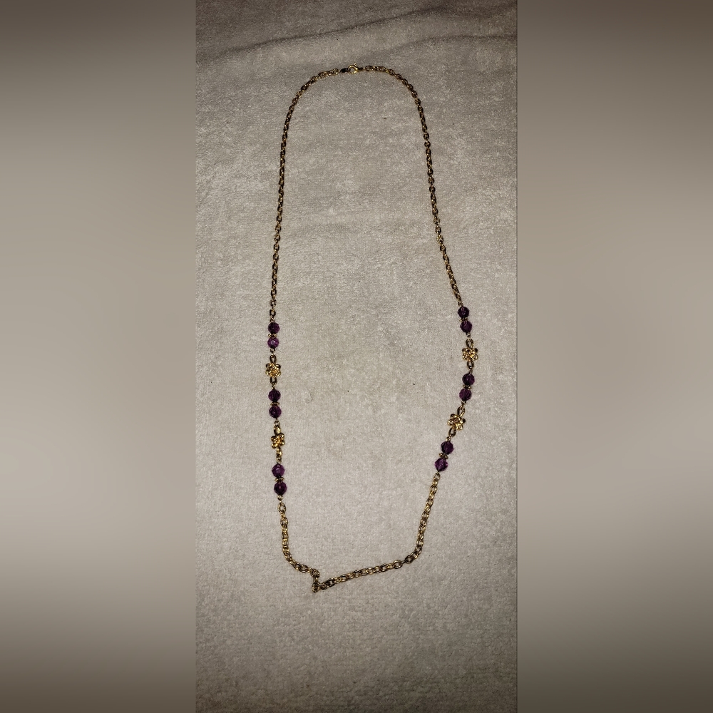 Purple and Gold Necklace